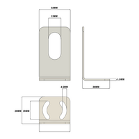 66-212-3 MODULAR SOLUTIONS ALUMINUM BRACKET<BRE>30 SERIES 12MM SENSOR HOLDING